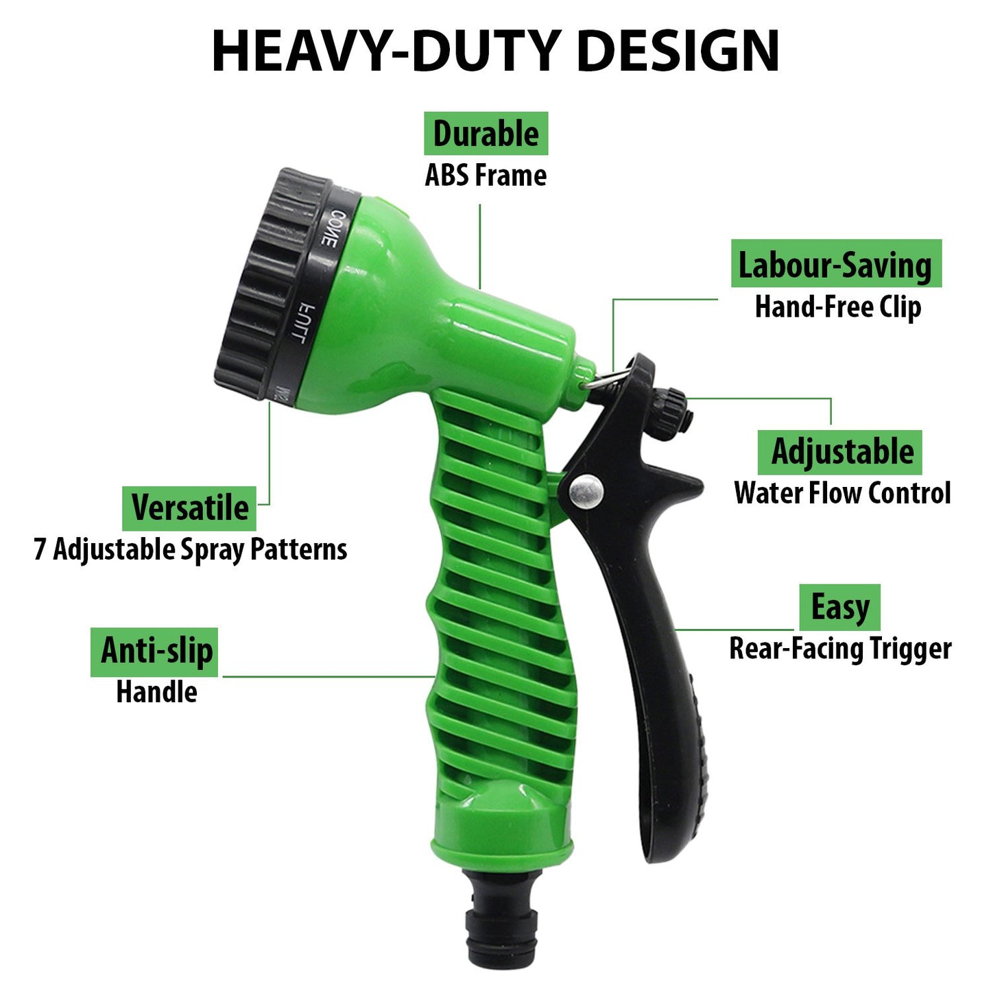 Garden Hose Nozzle Water Spray Gun