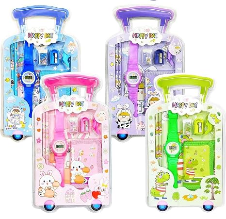 Cute Stationery Gift Set With Wrist Watch