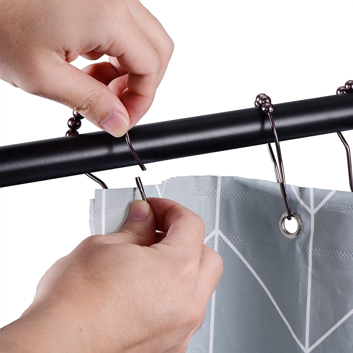 Steel Curtain Rings 12 PCS SET