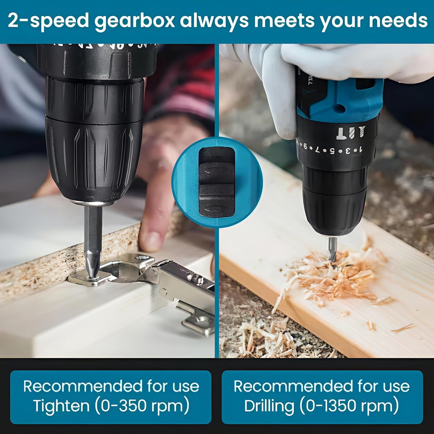 CORDLESS DRILL SET (DOUBLE BATTERY)