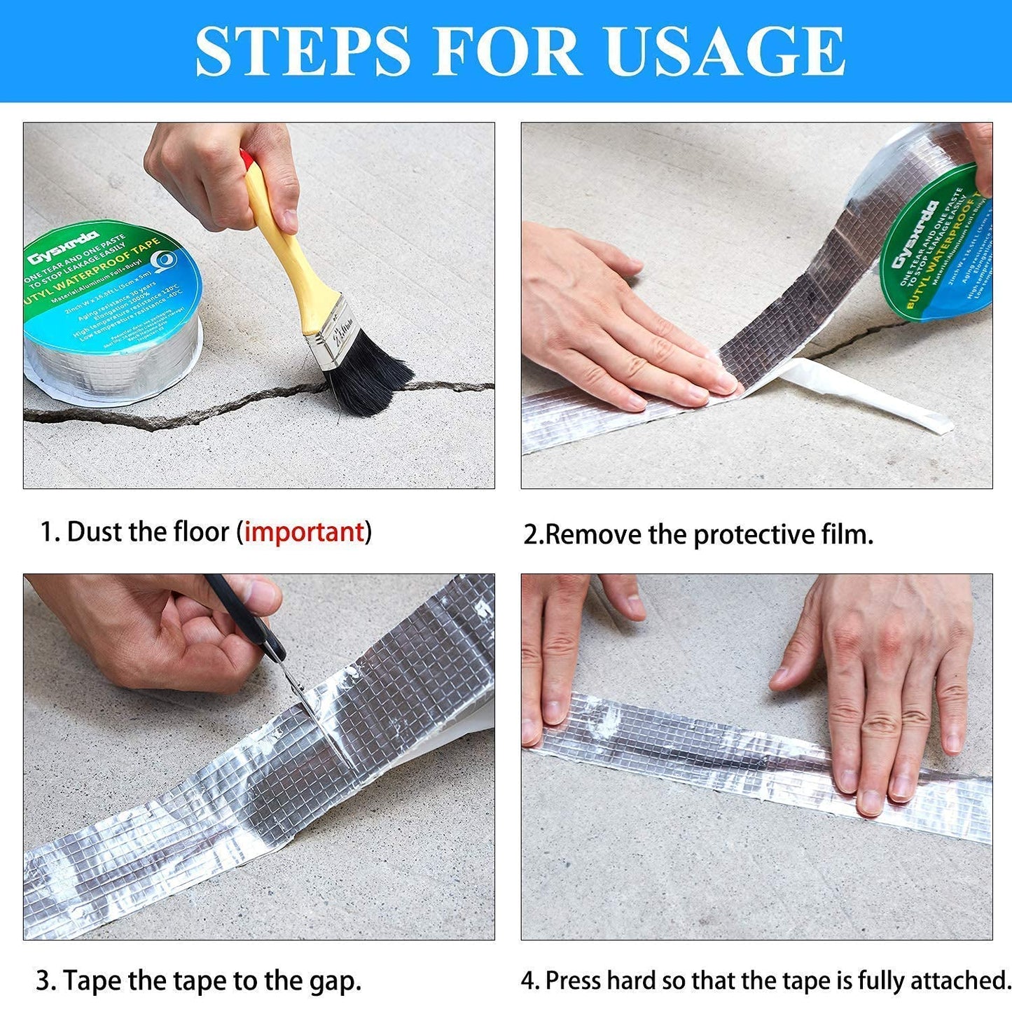 HEAVY ALUMINIUM SILVER TAPE (5 MT)