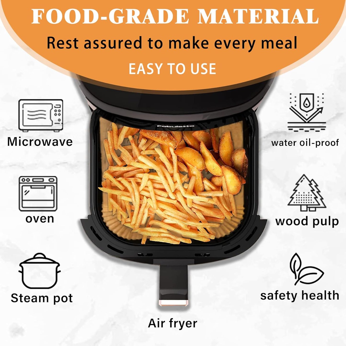 Air Fryer Paper Sheets (92-100  PCS)