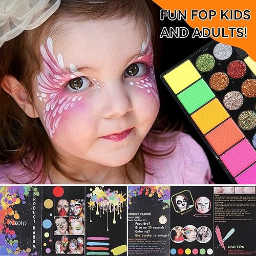 Professional Face Painting Kit – 42 pcs