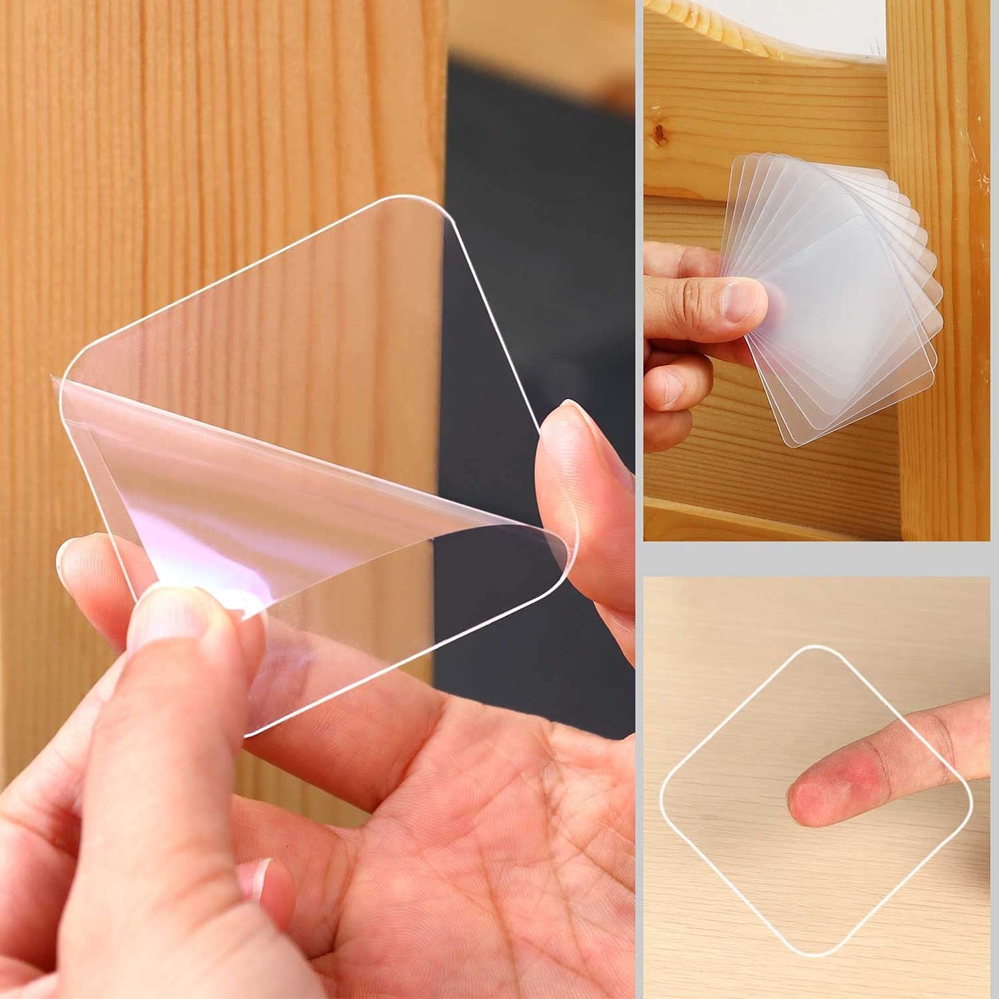 DOUBLE SIDE HEAVY  DUTY SQUARE STICKER (10 PIS )