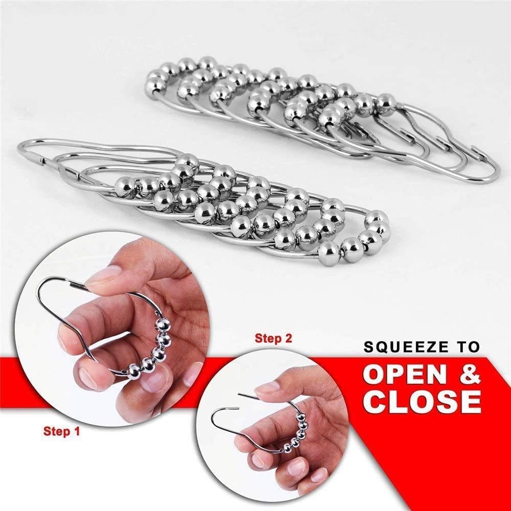 Steel Curtain Rings 12 PCS SET