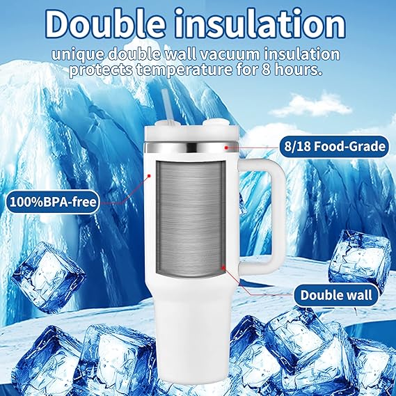 HEAVY Vacuum Insulated Tumbler CREAM