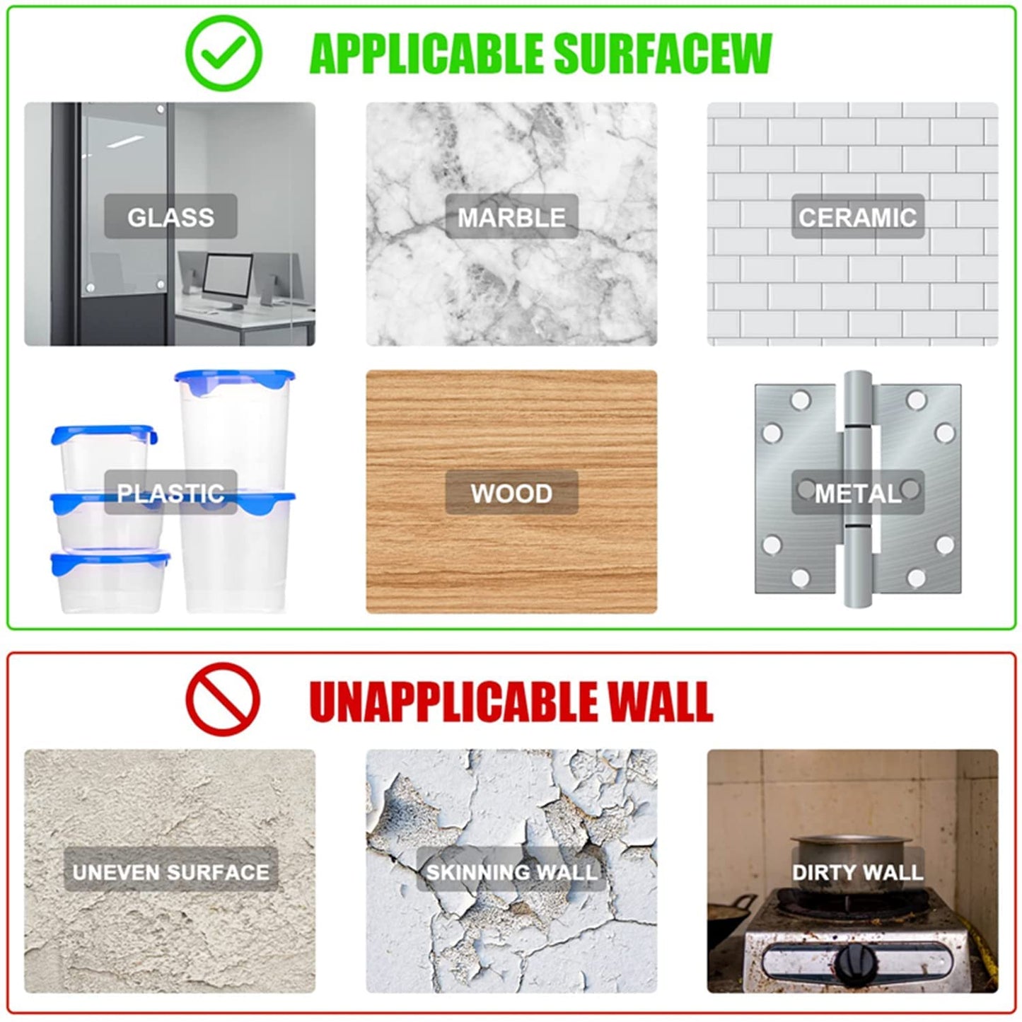DOUBLE SIDE HEAVY  DUTY SQUARE STICKER (10 PIS )