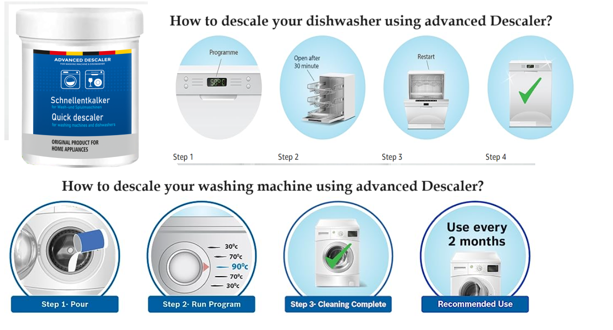 Washing Machine Cleaner  and dish washer Powder