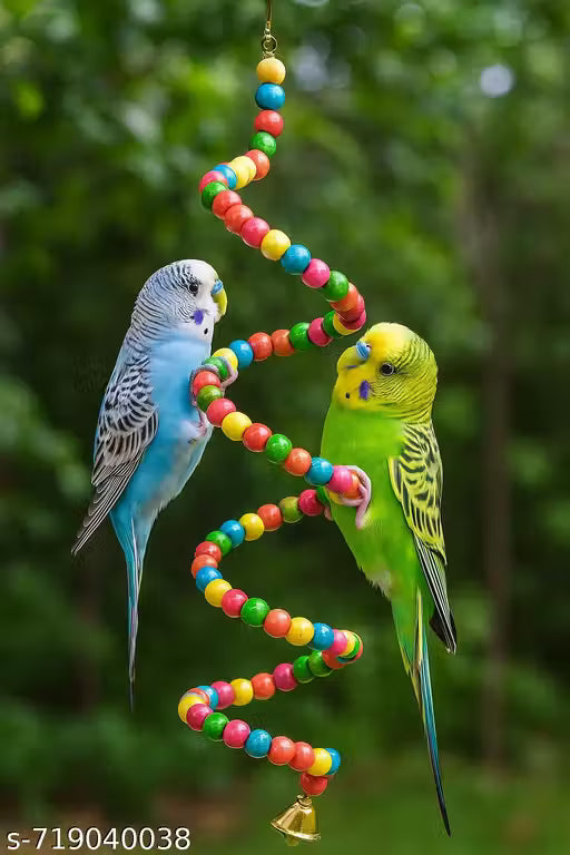 Beak Bite Colorful Bird Toy Set for Budgies, Lovebirds & Par - 3