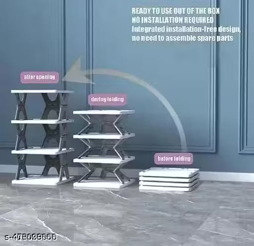 6 Layer shoes rack for home plastic | Foldable shoe rack - 2