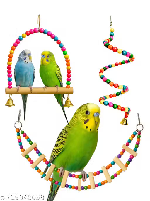 Beak Bite Colorful Bird Toy Set for Budgies, Lovebirds & Parrots