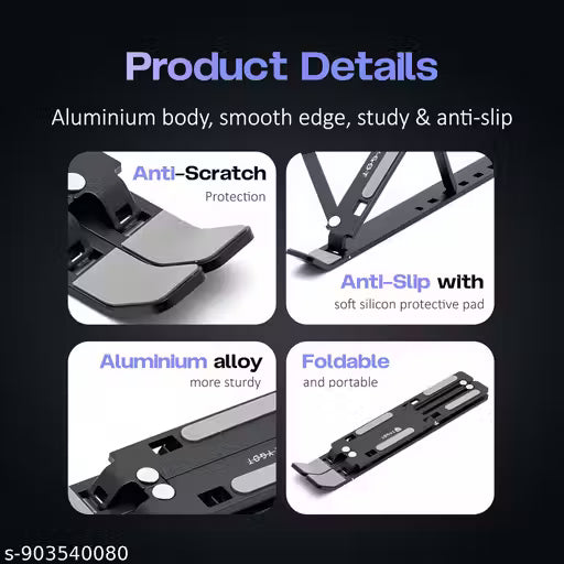 6 Angles Adjustable Aluminum Ergonomic Foldable Portable Tab - 2
